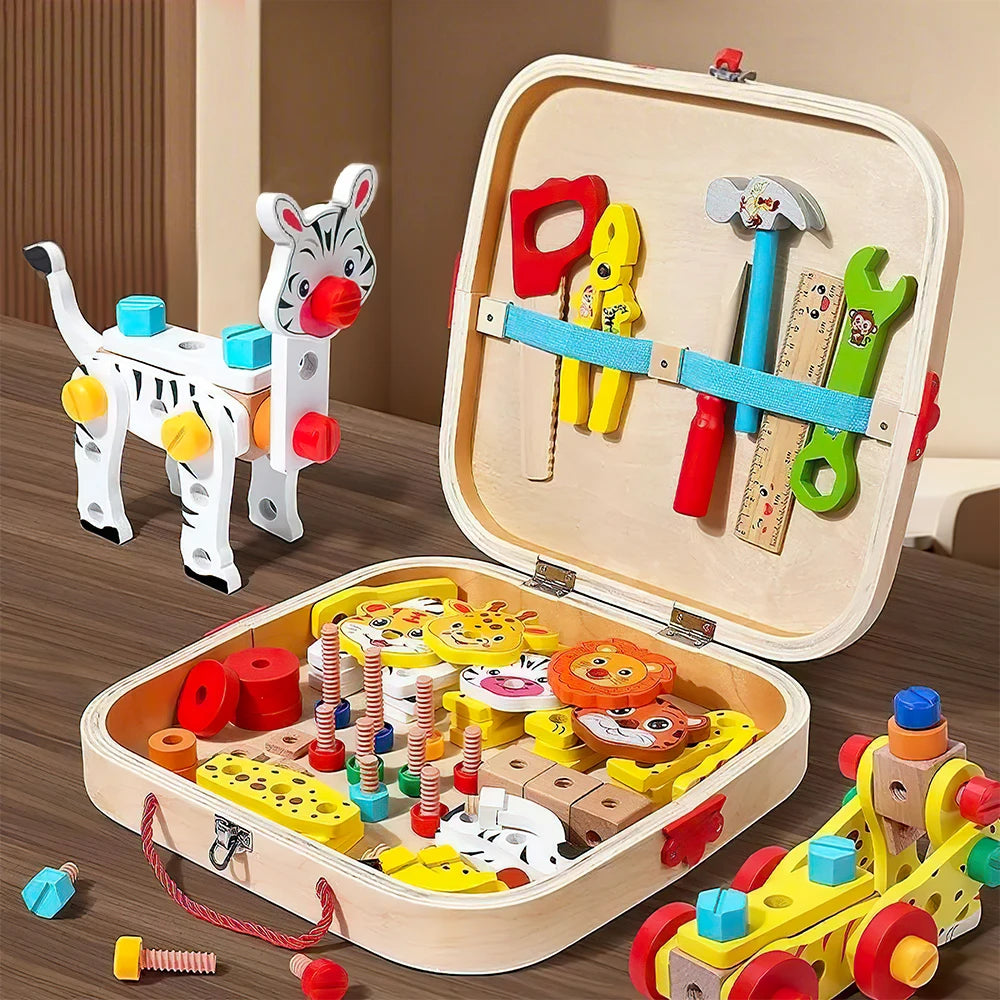 Wooden Animal Learning Puzzle Set