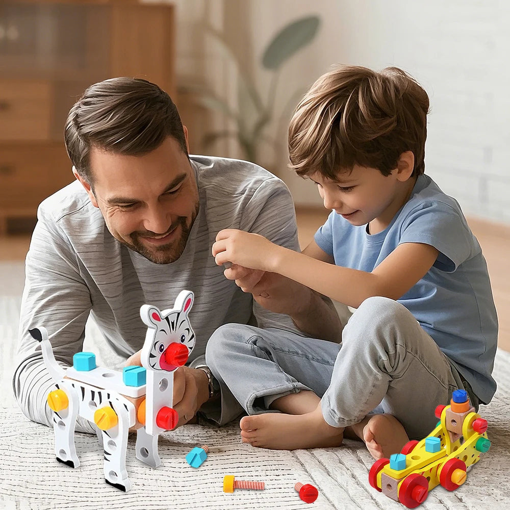 Wooden Animal Learning Puzzle Set