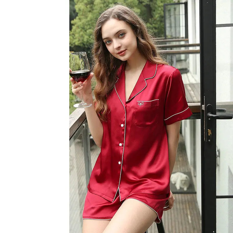 Women’s Silk Satin Pajama Set