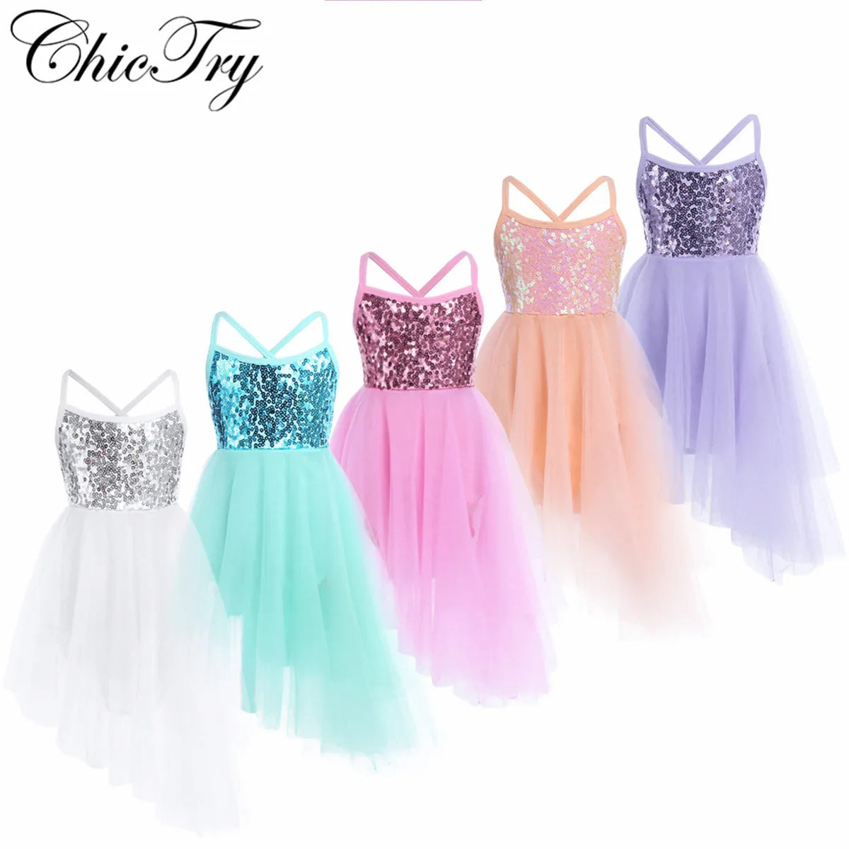 Girls Sequined Ballet Dress