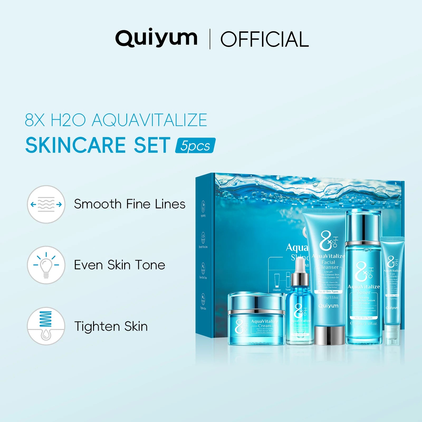 8X H₂O Deep Hydration Skincare Set