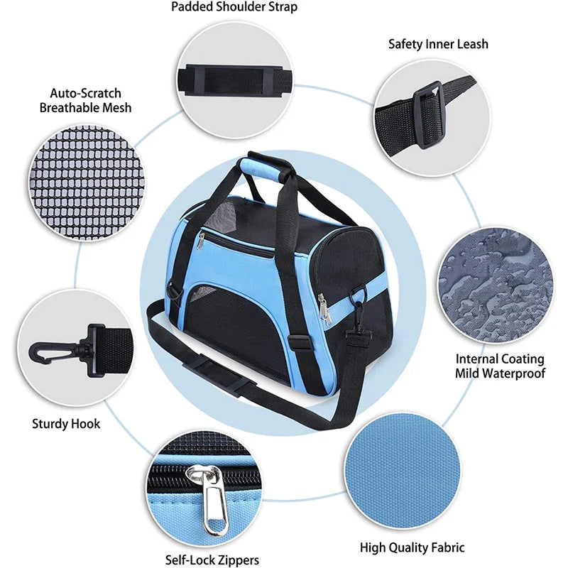 Foldable Mesh Pet Carrier Bag