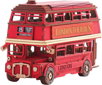 3D Wooden Double Decker Bus Puzzle Kit