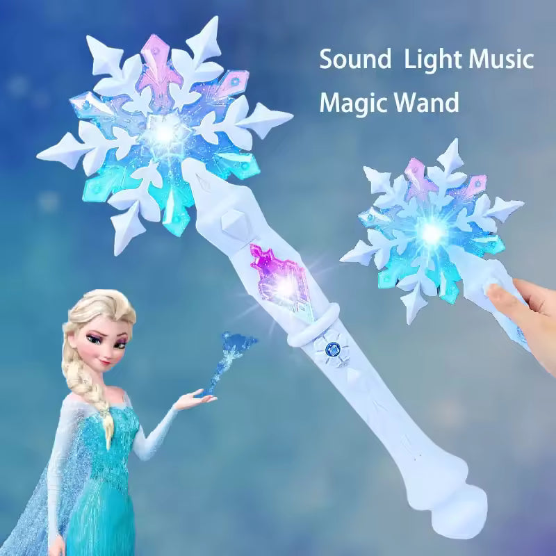 Elsa Snowflake Wand with Sound Glowing Anime Cosplay