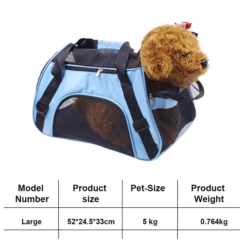 Foldable Mesh Pet Carrier Bag
