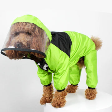 Hooded Lightweight Dog Rain Jacket