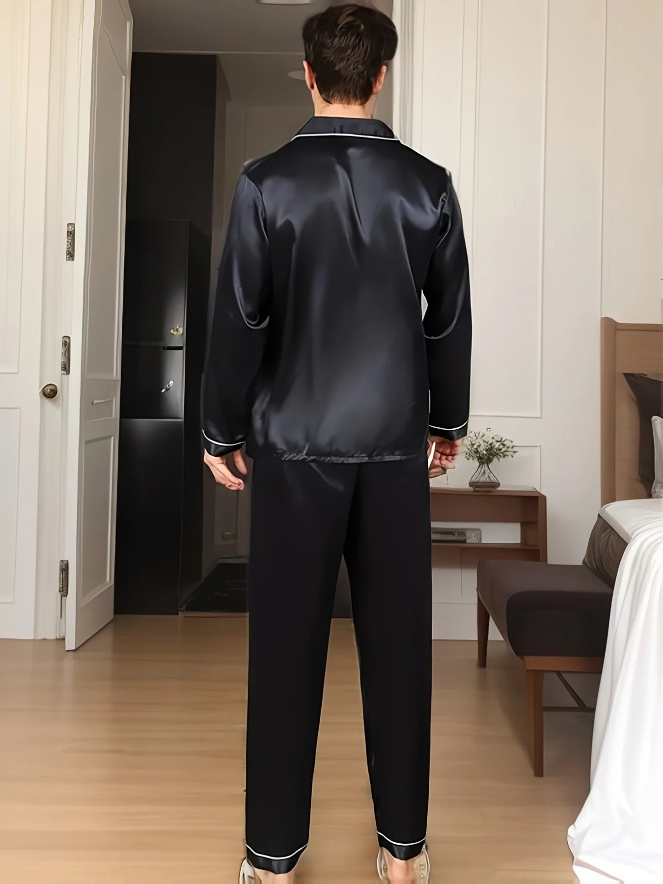 Men’s Elegant Button Pajama Set