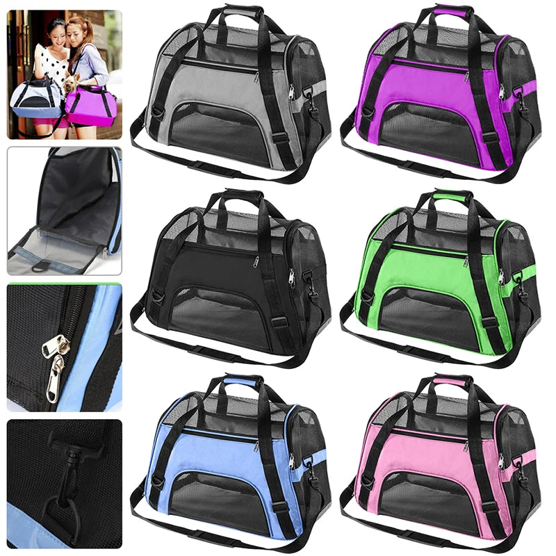 Foldable Mesh Pet Carrier Bag