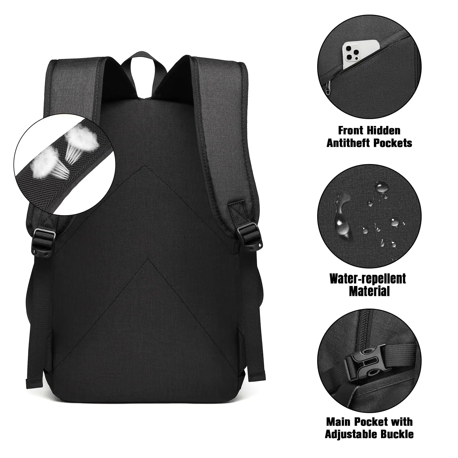 Anti-Theft Laptop Backpack with USB Charging
