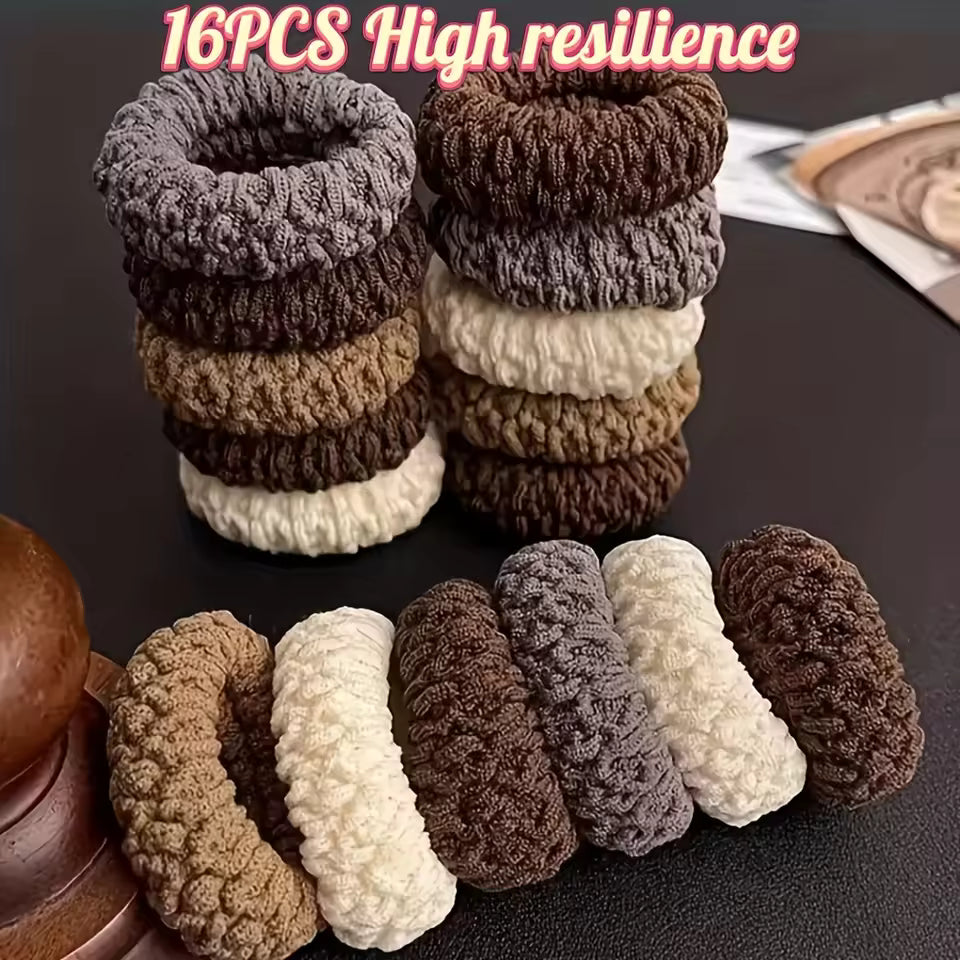 Mixed Color Minimalist Hair Rings for Thick and Thin Medium-Length Hair